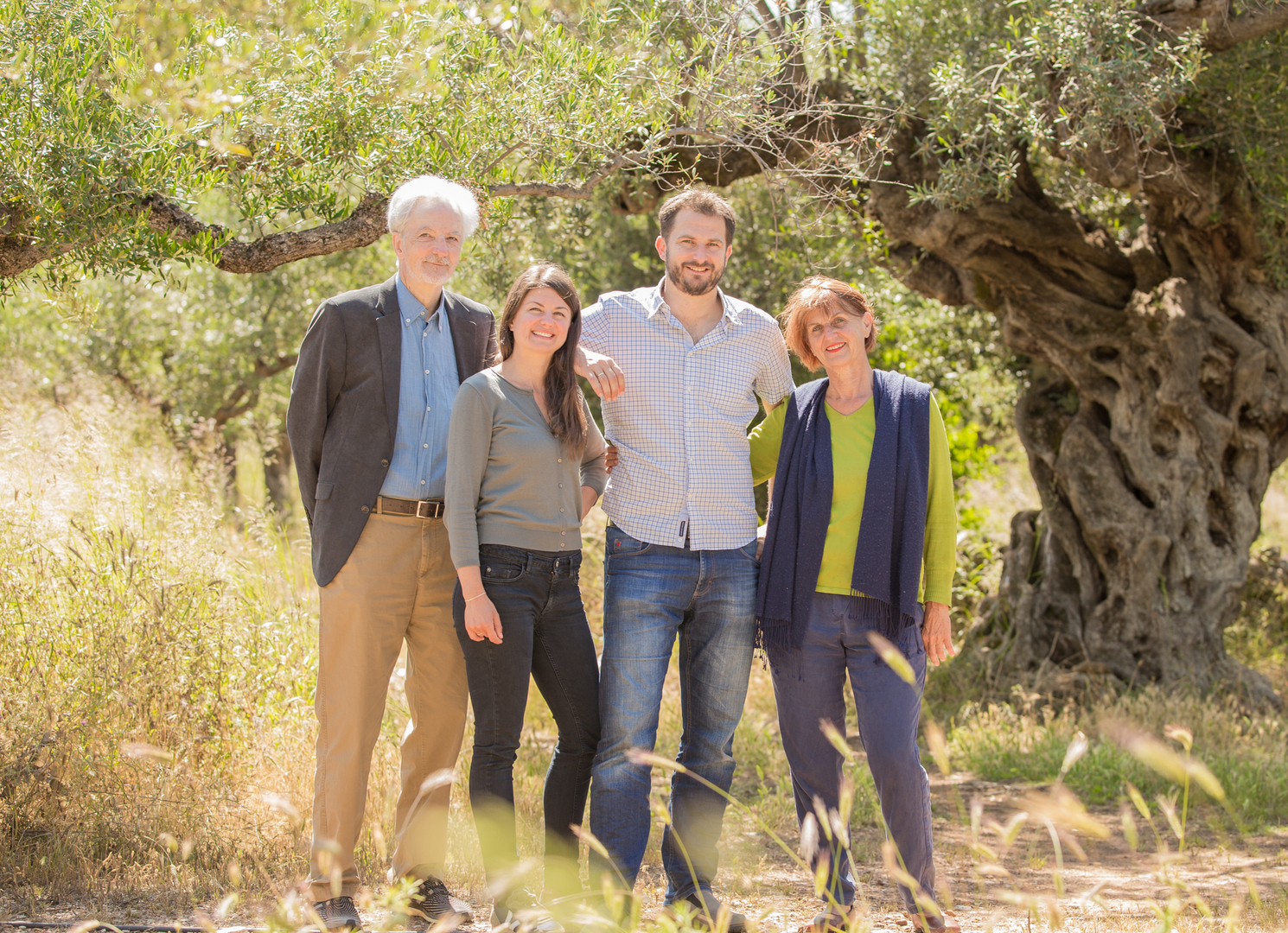 Familie Bläuel im Olivenhain