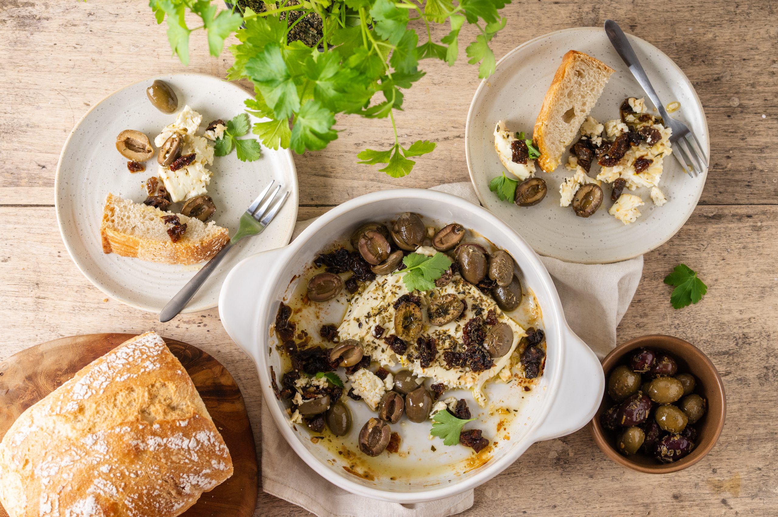 Gebackener Feta mit Oliven