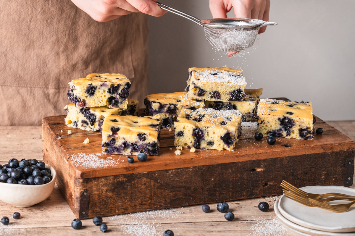 Heidelbeer-Ricotta-Schnitten